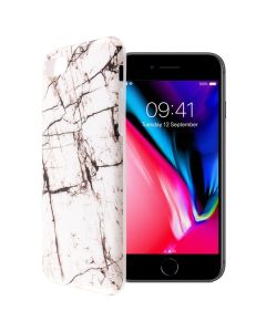 Marble Design Slim Fit Gel Case Θήκη Σιλικόνης White (iPhone 7 / 8 / SE 2020 / 2022)