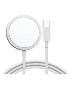 Wireless QI Induction Fast Charger with MagSafe (15W) Ασύρματος Φορτιστής - White