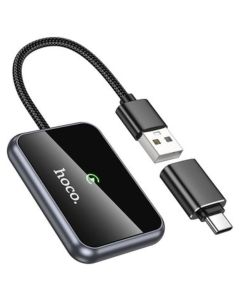 HOCO HU1 Wireless CarPlay Adapter USB A / Type-C Ασύρματος Αντάπτορας Αυτοκινήτου - Black - MT81526