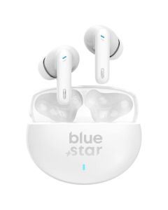 Blue Star TX5 Zen ANC + ENC TWS Wireless Bluetooth Stereo Earbuds - White - MT82741