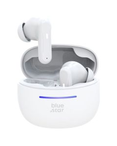 Blue Star BK44 TWS Wireless Bluetooth Stereo Earbuds - White - MT82781