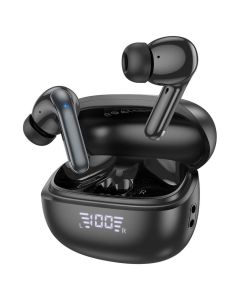 HOCO EQ5 ANC + ENC TWS Wireless Bluetooth Stereo Earbuds with Screen - Black - MT83023