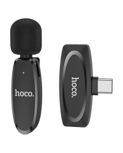 HOCO L15 Wireless Lavalier Microphone Type C Ασύρματο Μικρόφωνο - Black - MT81964