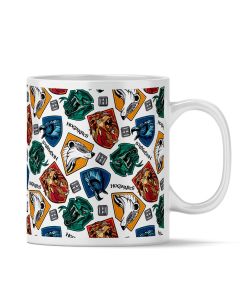Harry Potter Mug 330ml (WMGHARRY069) Κεραμική Κούπα - Hogwarts Emblems 022 White