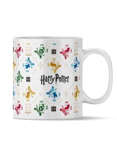 Harry Potter Mug 330ml (WMGHARRY085) Κεραμική Κούπα - Hogwarts Houses 230 White