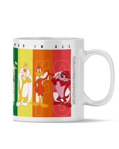 Looney Tunes Mug 330ml (WMGLOTUN001) Κεραμική Κούπα - Love Comes in All Colors 014 White