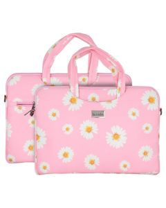 Wonder Briefcase Θήκη Τσάντα για Macbook / Laptop 13" - 14" Pink Daisies - MT80412