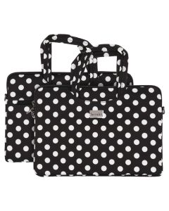 Wonder Briefcase Θήκη Τσάντα για Macbook / Laptop 15" - 16" Black Polka Dot