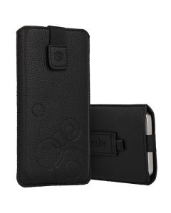 Wonder Deko Pouch Case L Θήκη Πουγκί για Smatrtphone 135x75mm - Black