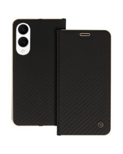 Wonder Frame PU Leather Wallet Case Θήκη Πορτοφόλι με Δυνατότητα Stand - Black (Samsung Galaxy S25 Edge)