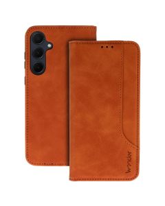 Wonder Prime PU Leather Wallet Case Θήκη Πορτοφόλι με Stand - Brown (Samsung Galaxy A35 5G)