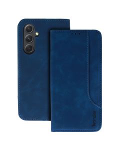 Wonder Prime PU Leather Wallet Case Θήκη Πορτοφόλι με Stand - Navy (Samsung Galaxy A54 5G)