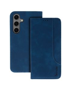 Wonder Prime PU Leather Wallet Case Θήκη Πορτοφόλι με Stand - Navy (Xiaomi Redmi 12)
