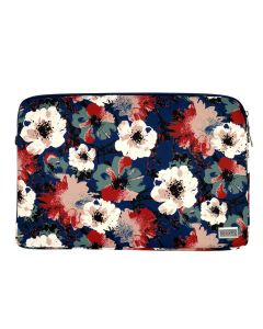 Wonder Sleeve Θήκη Τσάντα για Macbook / Laptop 15" - 16" Blue and Camellias