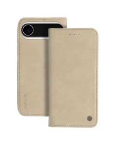 Wonder Smart PU Leather Wallet Case Θήκη Πορτοφόλι - Light Gold (iPhone 17 Air)