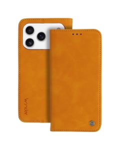 Wonder Smart PU Leather Wallet Case Θήκη Πορτοφόλι - Cosmic Orange (iPhone 17 Pro)