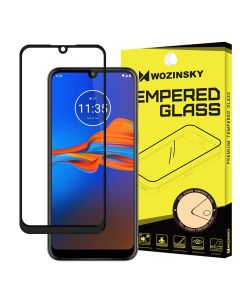Wozinsky Full Glue Full Face Case Friendly Black Αντιχαρακτικό Γυαλί 9H Tempered Glass (Motorola Moto E6 Plus)