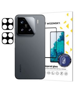 Wozinsky 9H Full Camera Lens Tempered Glass Film Prοtector 2Pack Black (Xiaomi Redmi Note 14 Pro 4G)