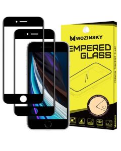 Wozinsky Full Glue Full Face Case Friendly 2Pack Black Αντιχαρακτικό Γυαλί 9H Tempered Glass (iPhone 6 / 6s / 7 / 8 / SE 2020 / 2022)