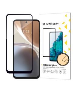 Wozinsky Full Glue Full Face Case Friendly Black Αντιχαρακτικό Γυαλί 9H Tempered Glass (Motorola Moto G32)