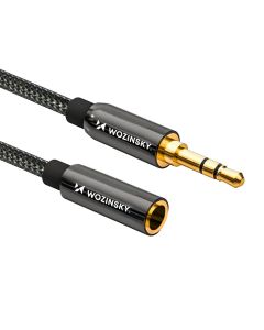 Wozinsky Stereo 3.5mm Mini Audio Jack AUX Cable (Female-Male) Καλώδιο 5m Black