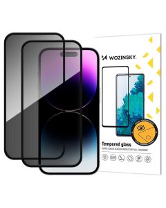 Wozinsky Privacy 3D Full Glue Full Face 2Pack Αντιχαρακτικό Γυαλί Tempered Glass Black Frame (iPhone 17 Air)