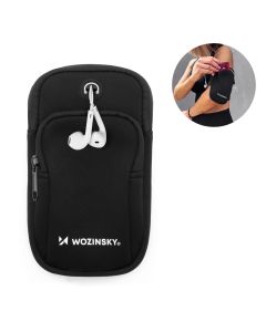 Wozinsky Universal Sport Running Phone Armband (WABBK1) Θήκη για το Μπράτσο για Κινητά έως 6.7'' - Black