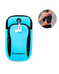Wozinsky Universal Sport Running Phone Armband (WABBL1) Θήκη για το Μπράτσο για Κινητά έως 6.7'' - Blue