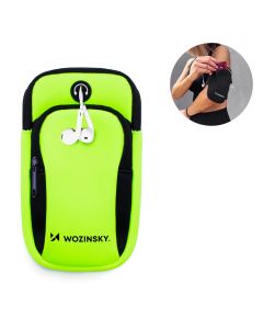 Wozinsky Universal Sport Running Phone Armband (WABGR1) Θήκη για το Μπράτσο για Κινητά έως 6.7'' - Green