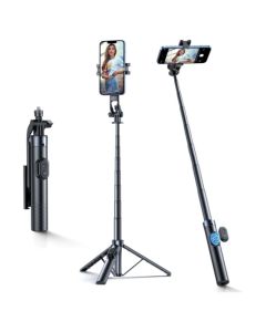 Wozinsky Selfie Stick WC1Y30S 1.3m Bluetooth Wireless Tripod / Selfie Stick για Κινητά - Black - MT83084