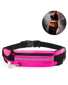 Wozinsky Universal Sport Expandable Running Phone Belt (WRBPI1) Αθλητικό Τσαντάκι Μέσης - Pink