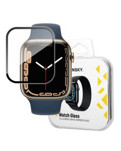 Wozinsky Hybrid 3D Full Face Αντιχαρακτικό Γυαλί 7H Tempered Glass Μαύρο για το Apple Watch 41mm (Series 7/8/9)