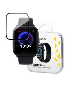 Wozinsky Hybrid 3D Full Face Αντιχαρακτικό Γυαλί 7H Tempered Glass Μαύρο (Xiaomi Amazfit Bip U)