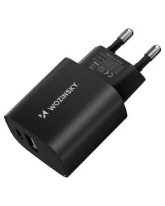 Wozinsky Fast Wall Charger 20W USB / Type-C (WGWCB) Αντάπτορας Φόρτισης - Black