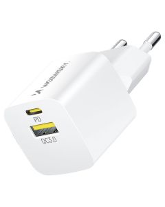 Wozinsky Fast Wall Charger GaN 33W USB / Type-C (WWCEAC) Αντάπτορας Φόρτισης - White