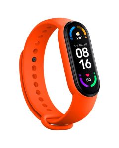 Silicone Wristband Strap Orange - Λουράκι Σιλικόνης για Xiaomi Mi Band 5/6/7