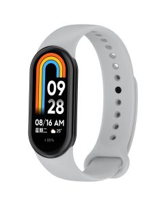 Silicone Wristband Strap Grey - Λουράκι Σιλικόνης για Xiaomi Smart Band 8 / 9 / NFC