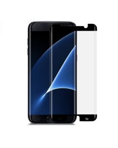 X-One Case Friendly Full Face Curved Black Αντιχαρακτικό Γυαλί 9H Συμβατό με Θήκες Tempered Glass (Samsung Galaxy S7 Edge)