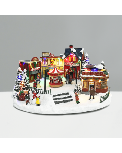 ACA Led Snowy Market with Motion and Music (X0327) Χριστουγεννιάτικο Χωριό - RGB