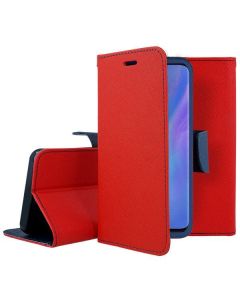 Tel1 Fancy Diary Case Θήκη Πορτοφόλι με δυνατότητα Stand Red / Navy (Xiaomi 12 Pro)