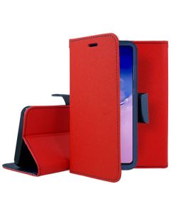 Tel1 Fancy Diary Case Θήκη Πορτοφόλι με δυνατότητα Stand Red / Navy (Xiaomi Mi 10 / Mi 10 Pro)
