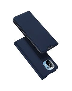 DUX DUCIS SkinPro Wallet Case Θήκη Πορτοφόλι με Stand - Navy Blue (Xiaomi Mi 11)