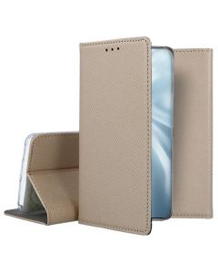 Forcell Smart Book Case με Δυνατότητα Stand Θήκη Πορτοφόλι Gold (Xiaomi Mi 11)