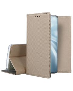 Forcell Smart Book Case με Δυνατότητα Stand Θήκη Πορτοφόλι Gold (Xiaomi Mi 11) - MT43588