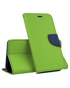 Tel1 Fancy Diary Case Θήκη Πορτοφόλι με δυνατότητα Stand Lime / Navy (Xiaomi Mi5)
