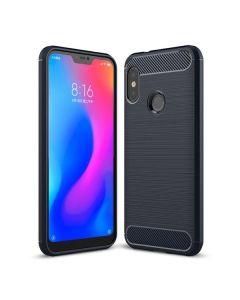 TPU Carbon Rugged Armor Case - Blue (Xiaomi Mi A2 Lite / Redmi 6 Pro)