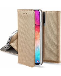 Forcell Smart Book Case με Δυνατότητα Stand Θήκη Πορτοφόλι Gold (Xiaomi Mi A3 Lite)