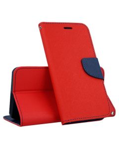 Tel1 Fancy Diary Case Θήκη Πορτοφόλι με δυνατότητα Stand Red / Navy (Xiaomi Mi5)