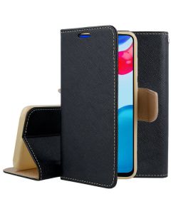 Tel1 Fancy Diary Case Θήκη Πορτοφόλι με δυνατότητα Stand Black / Gold (Xiaomi Redmi Note 11 / 11S 4G)