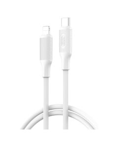 XO NB-Q265A Cable Καλώδιο Φόρτισης PD 27W Lightning σε Type-C 1m - White - MT81728